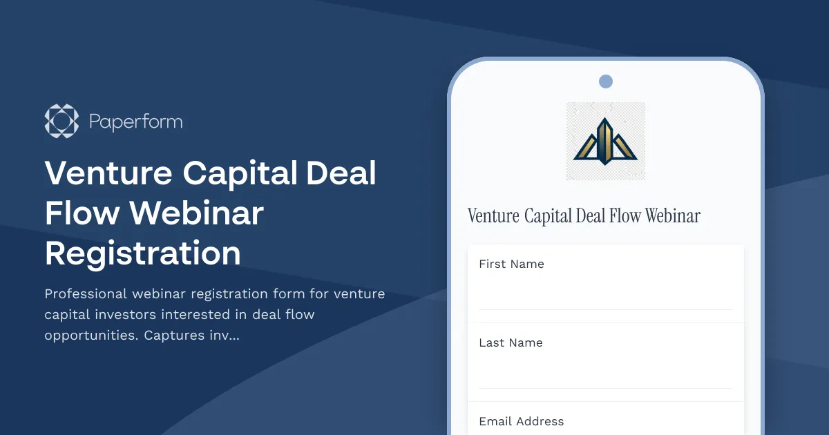 Venture Capital Deal Flow Webinar Registration