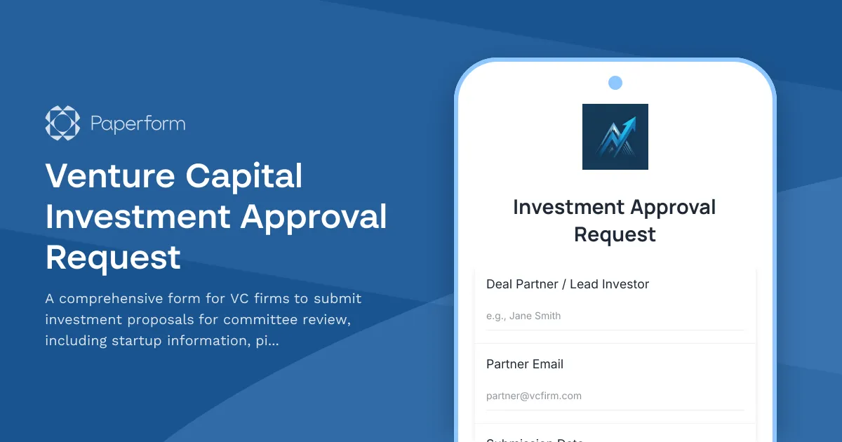 Venture Capital Investment Approval Request