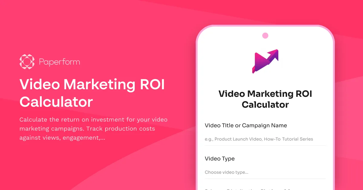 Video Marketing ROI Calculator
