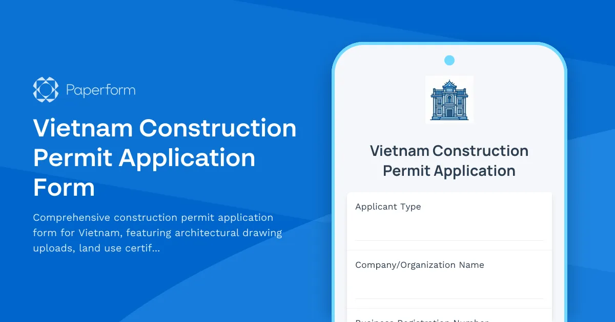Vietnam Construction Permit Application Form