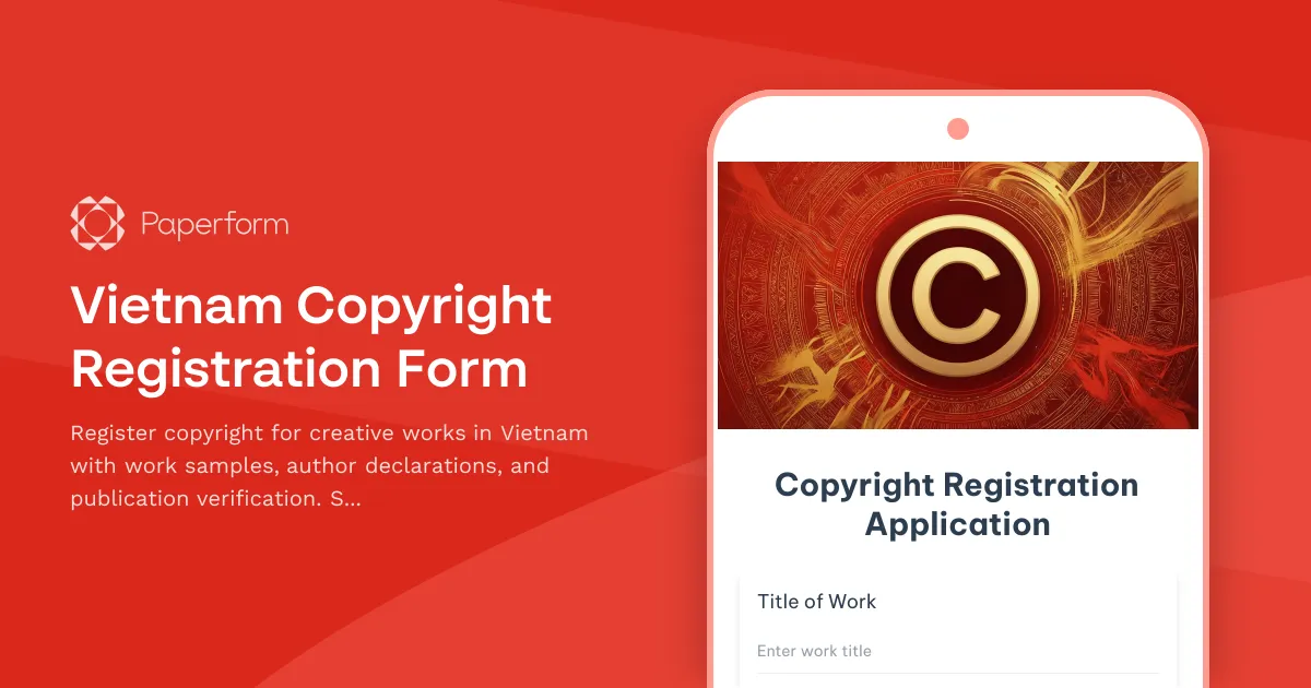 Vietnam Copyright Registration Form