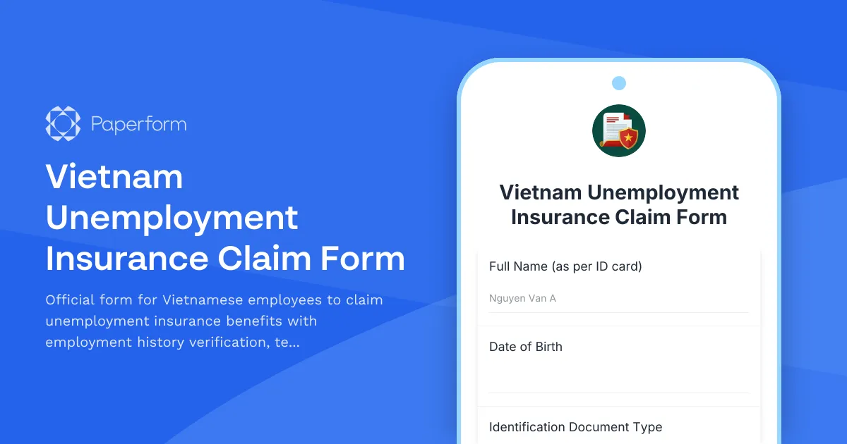Vietnam Unemployment Insurance Claim Form