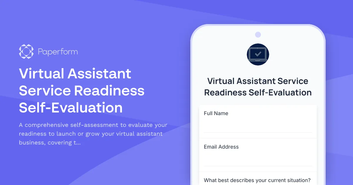 Virtual Assistant Service Readiness Self-Evaluation