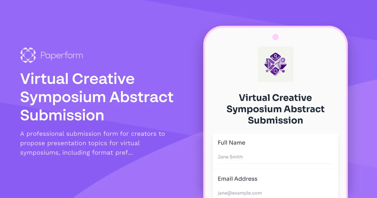Virtual Creative Symposium Abstract Submission
