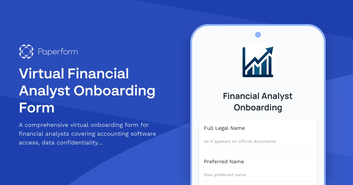 Virtual Financial Analyst Onboarding Form