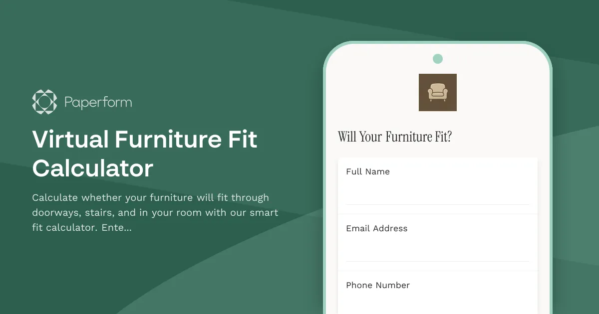 Virtual Furniture Fit Calculator