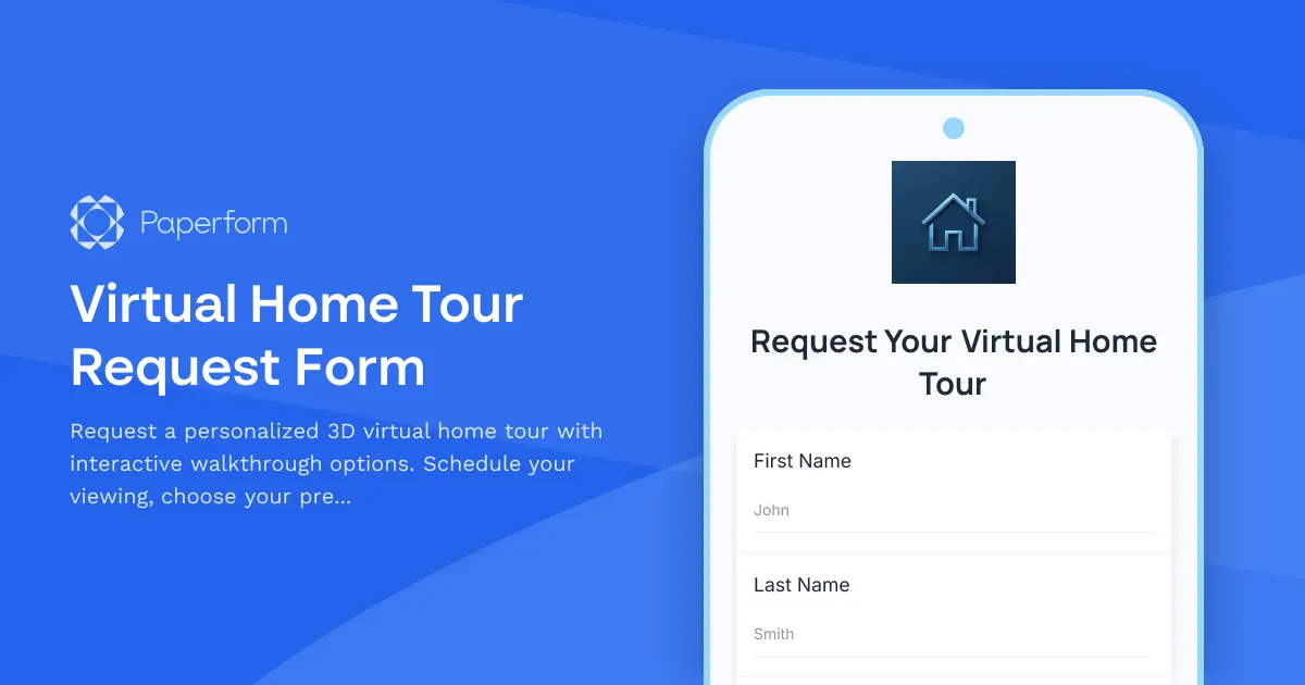Virtual Home Tour Request Form
