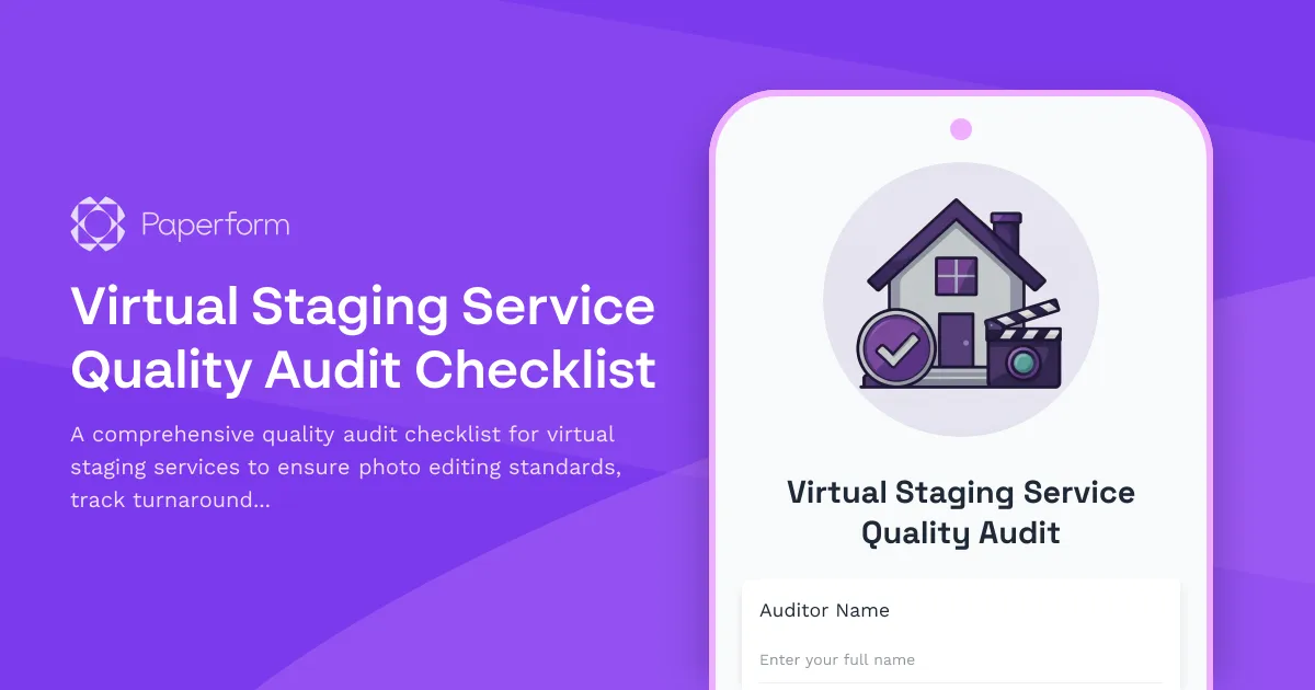Virtual Staging Service Quality Audit Checklist