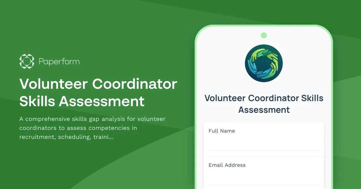 Volunteer Coordinator Skills Assessment