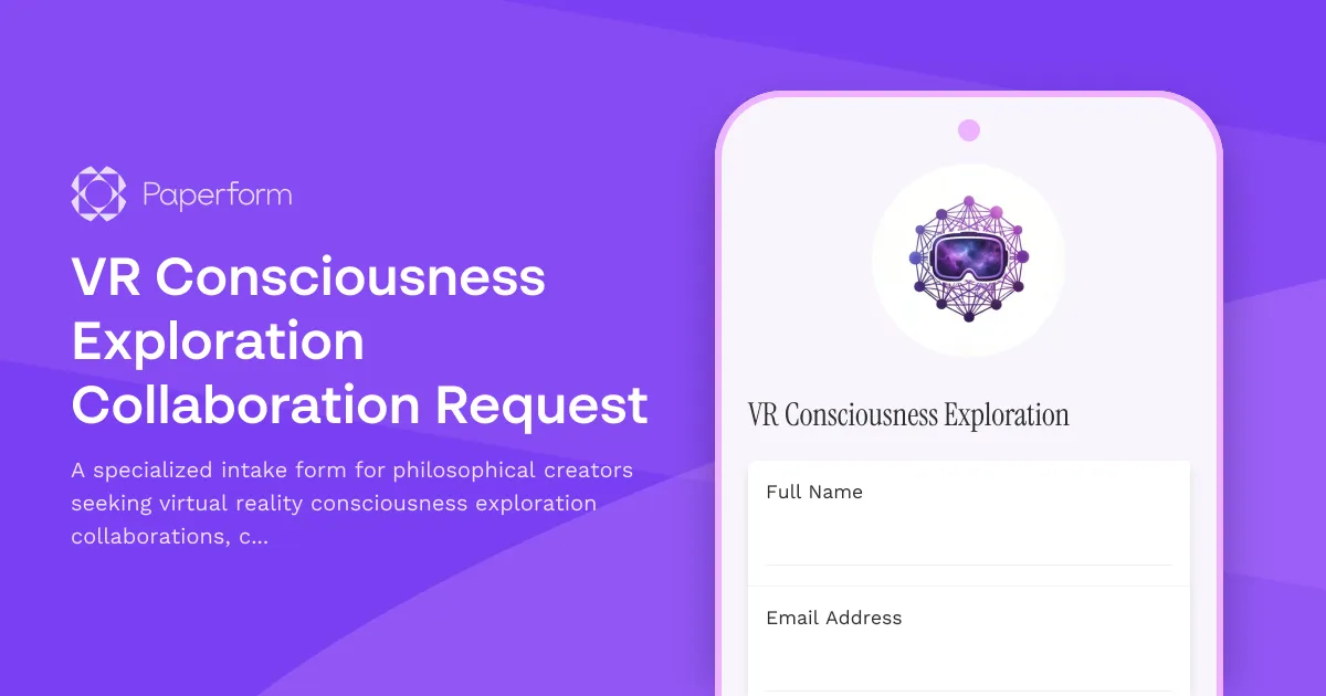 VR Consciousness Exploration Collaboration Request