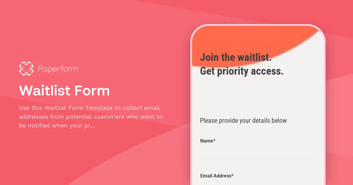 Waitlist Form