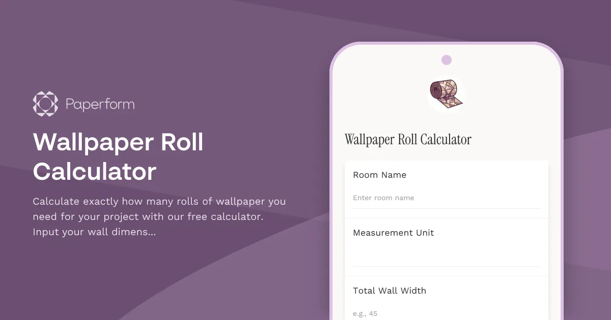 Wallpaper Roll Calculator