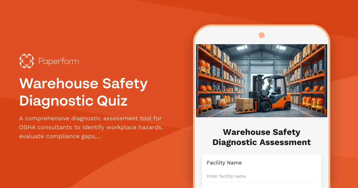 Warehouse Safety Diagnostic Quiz