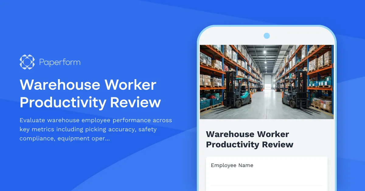 Warehouse Worker Productivity Review