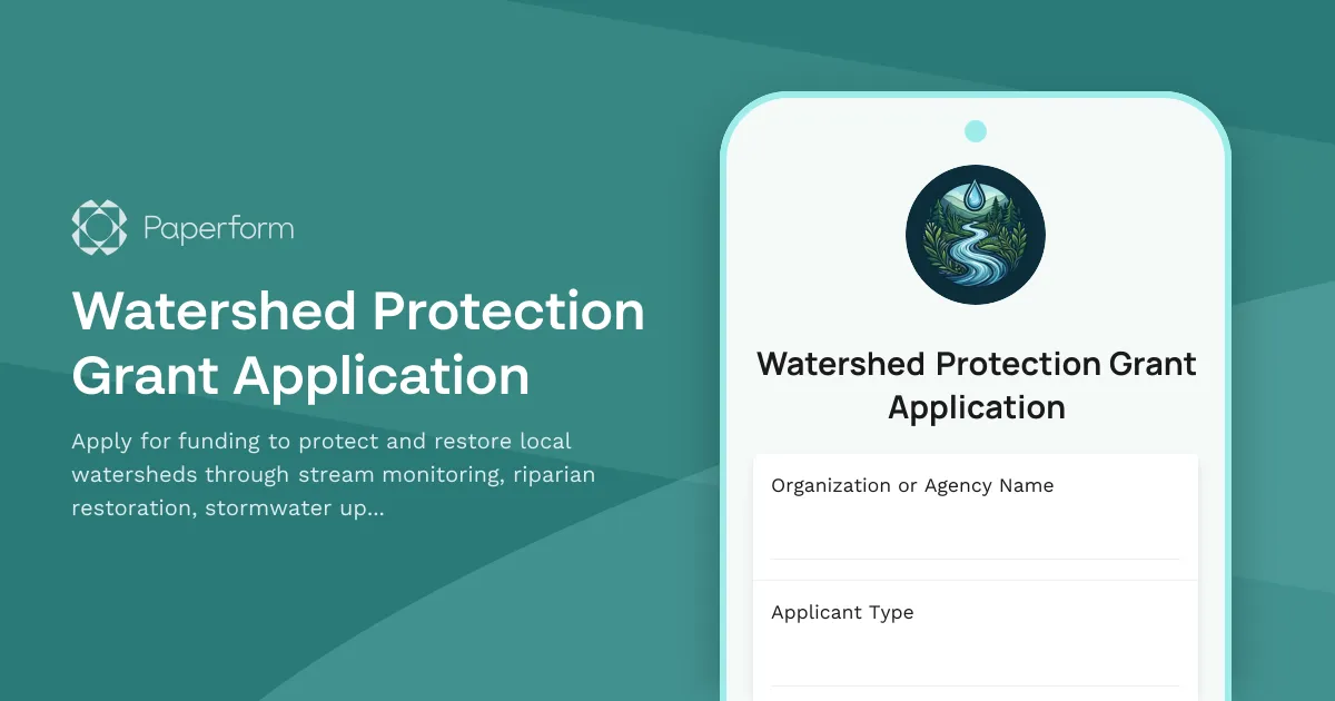 Watershed Protection Grant Application