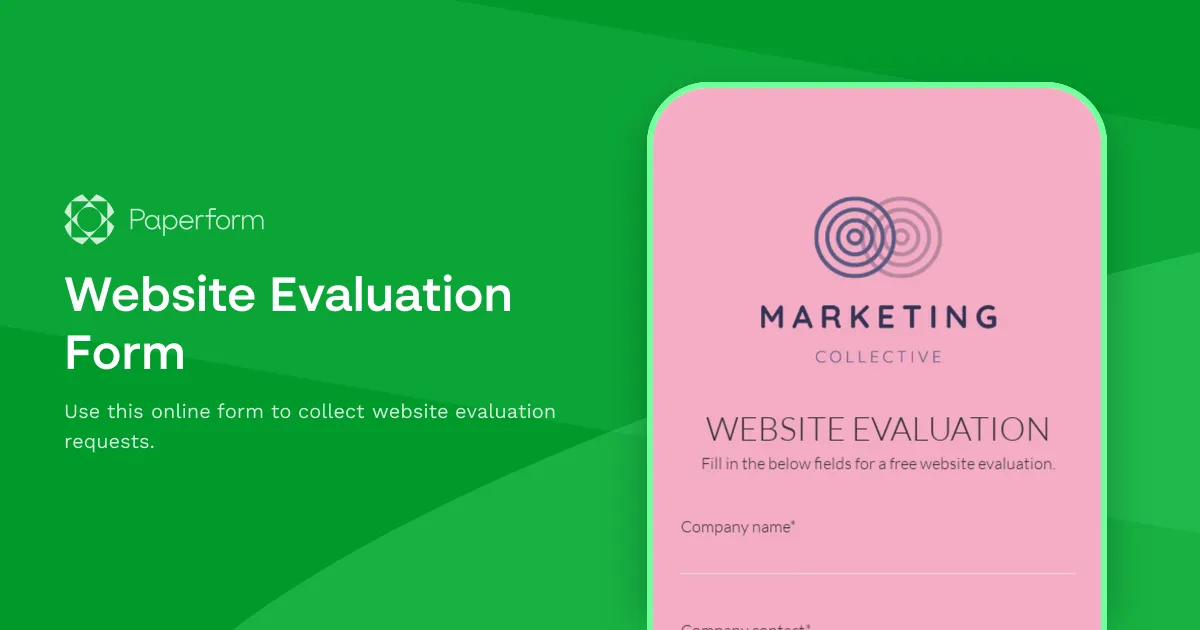 Website Evaluation Form