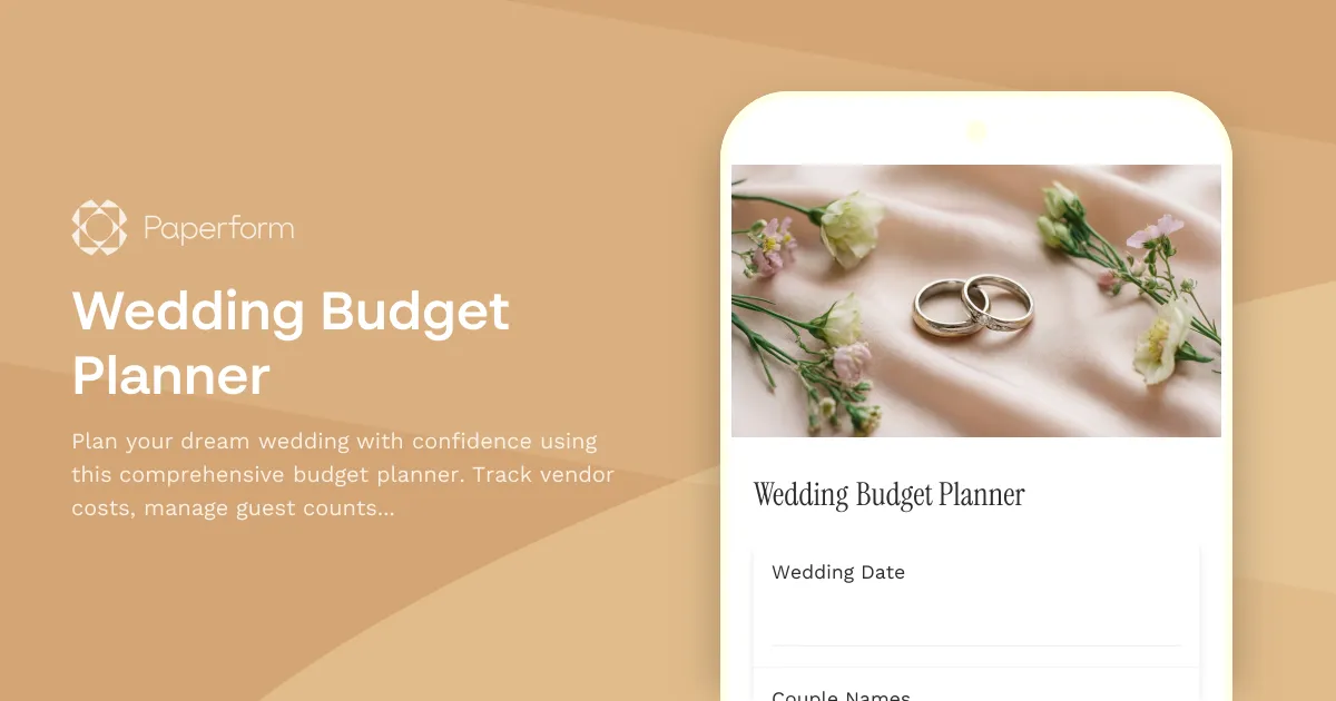 Wedding Budget Planner