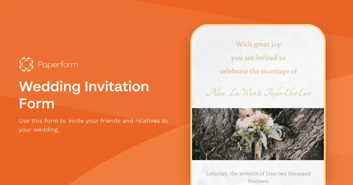 Wedding Invitation Form