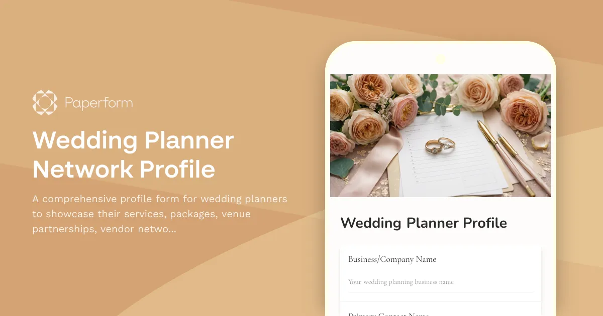 Wedding Planner Network Profile