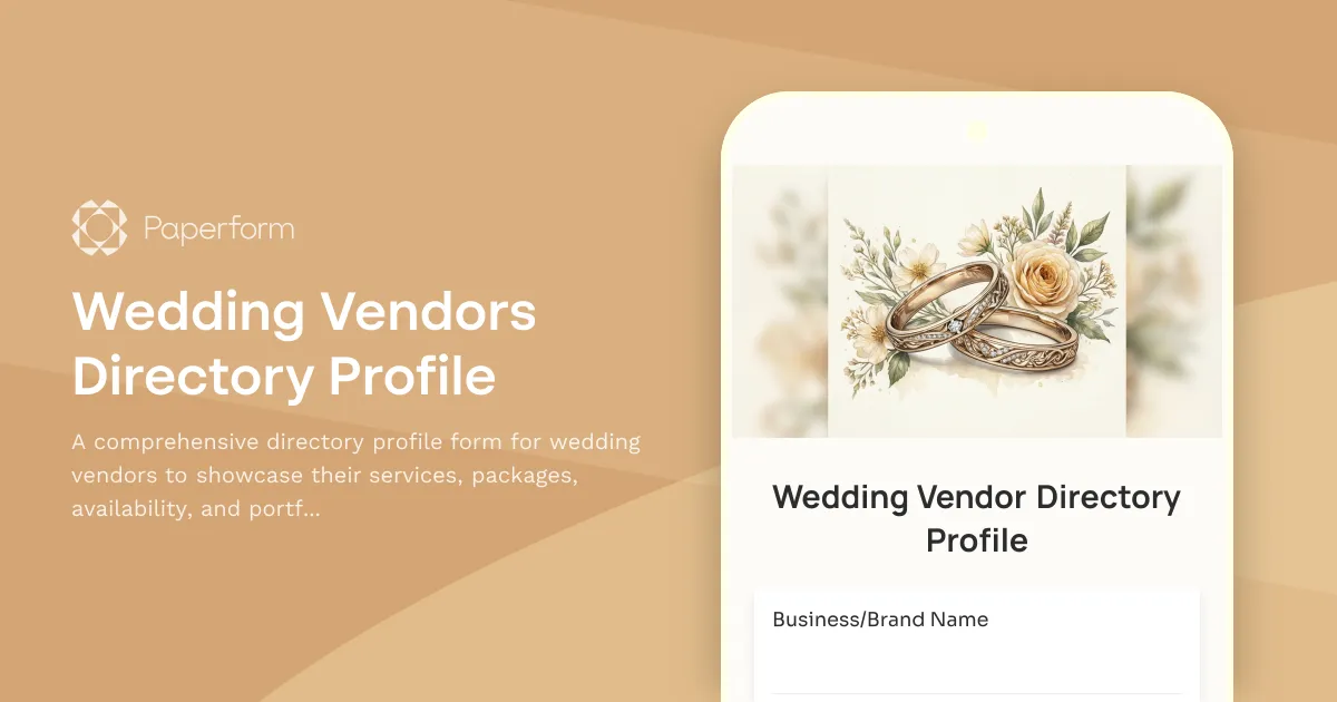 Wedding Vendors Directory Profile