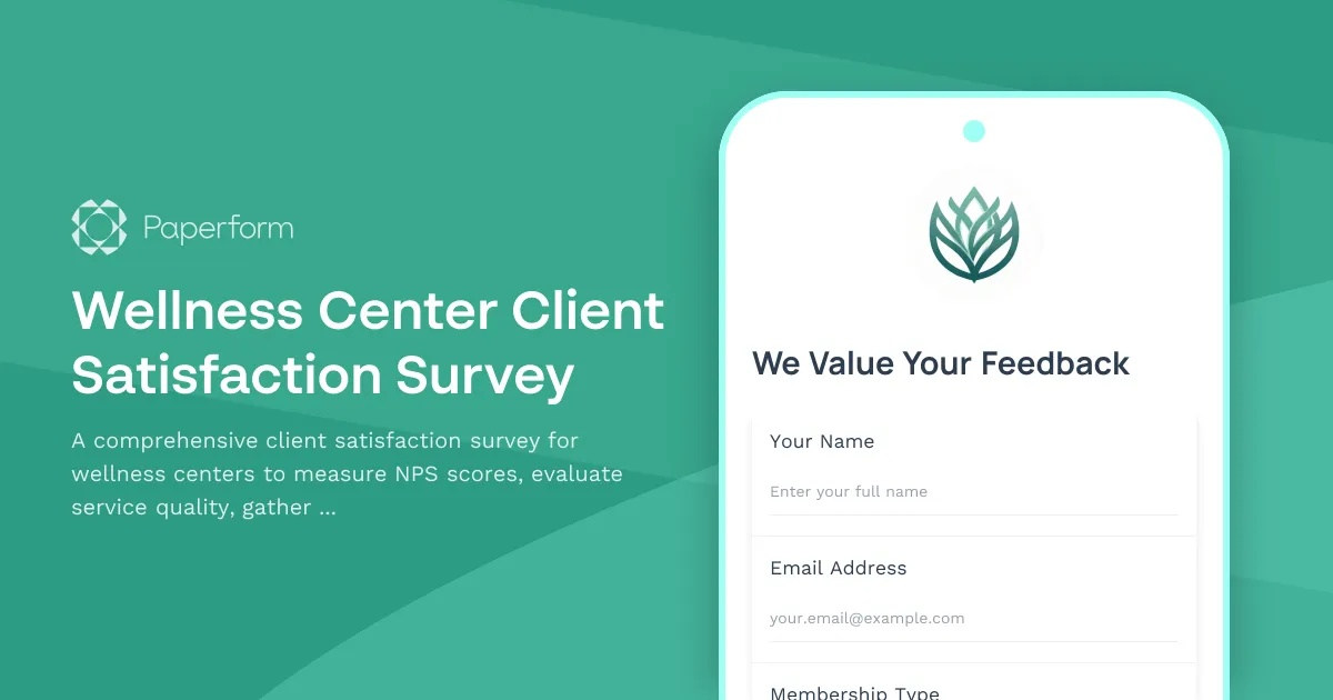 Wellness Center Client Satisfaction Survey