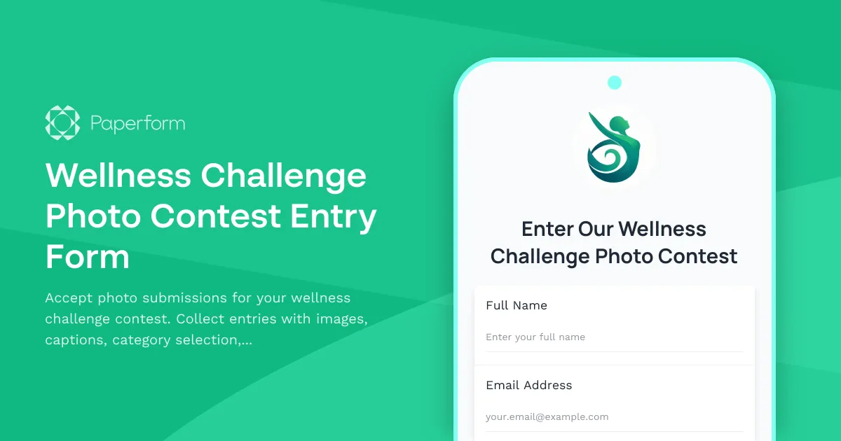 Wellness Challenge Photo Contest Entry Form