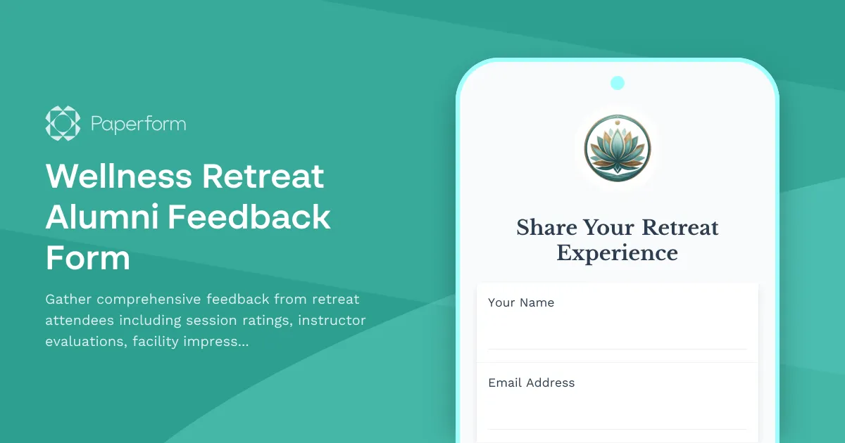 Wellness Retreat Alumni Feedback Form