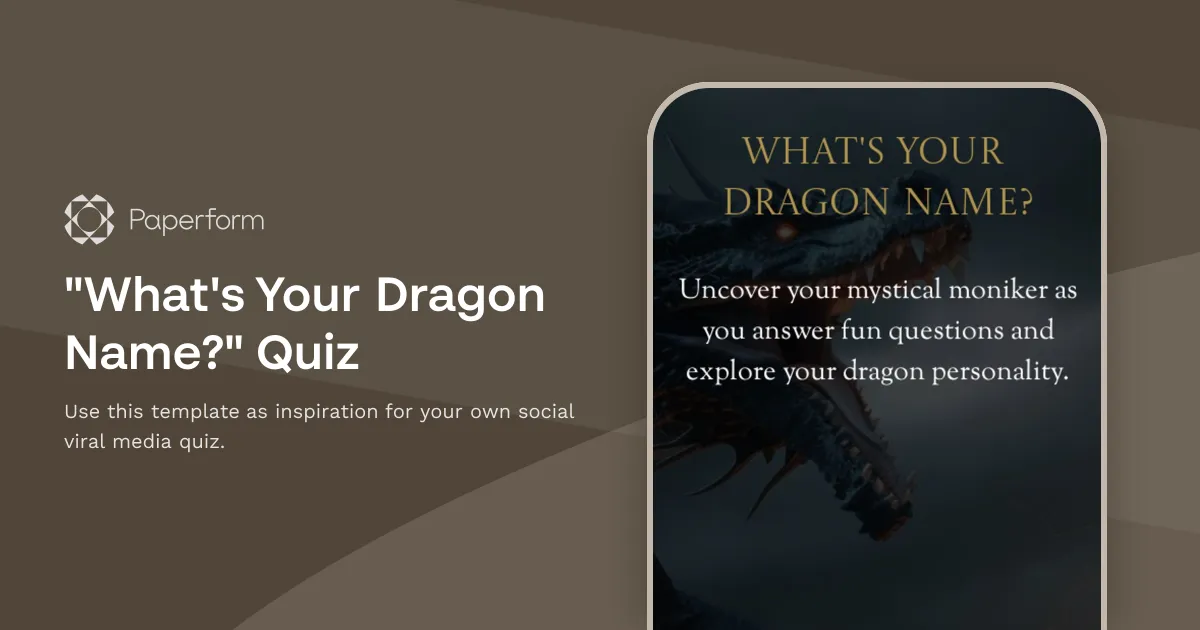"What's Your Dragon Name?" Quiz
