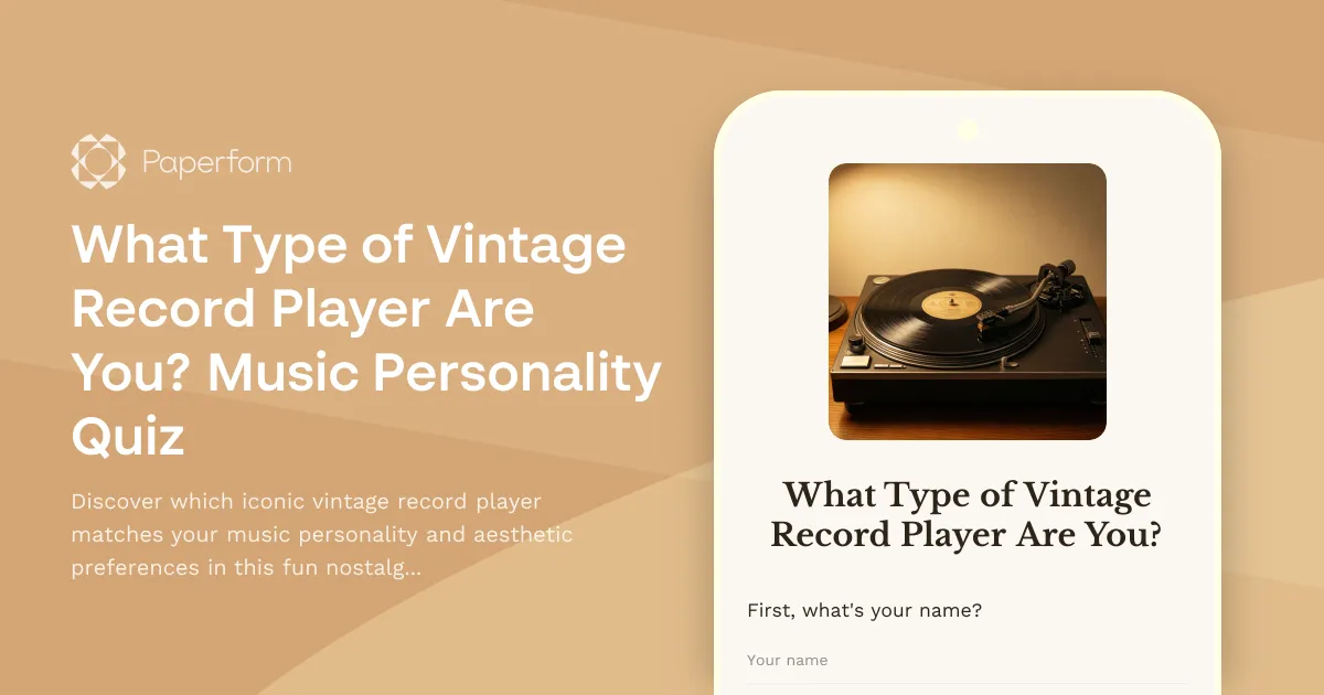 What Type of Vintage Record Player Are You? Music Personality Quiz