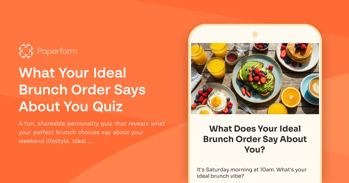 What Your Ideal Brunch Order Says About You Quiz