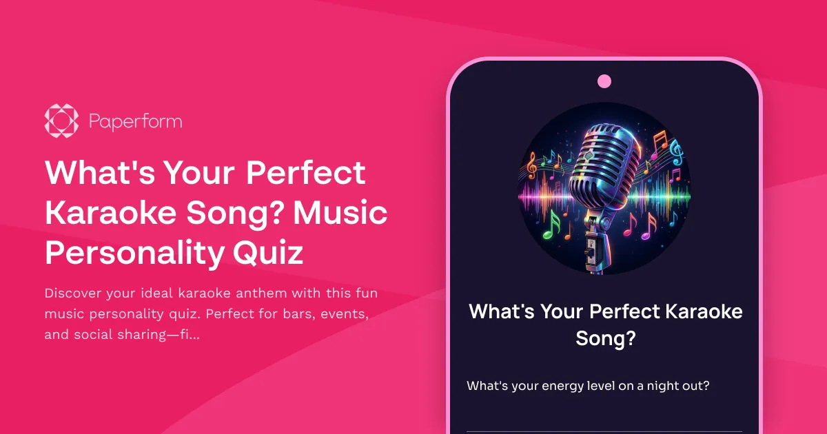What's Your Perfect Karaoke Song? Music Personality Quiz