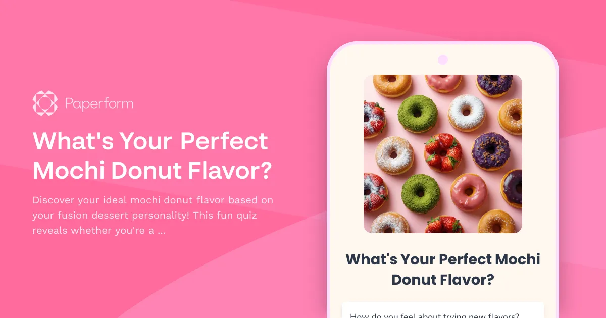 What's Your Perfect Mochi Donut Flavor?