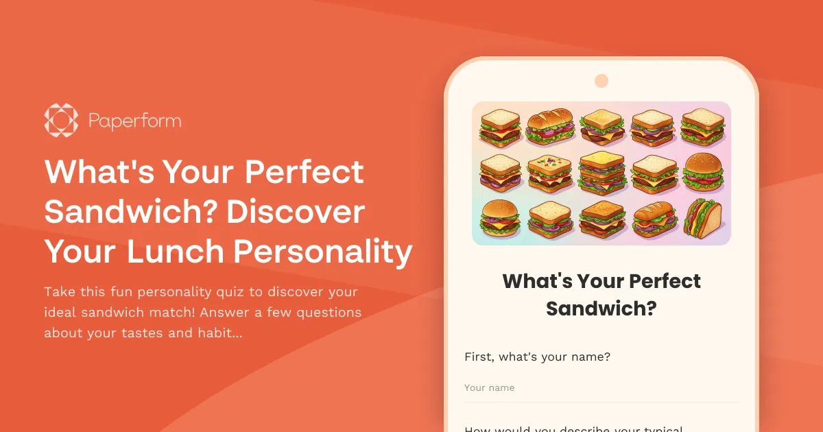 What's Your Perfect Sandwich? Discover Your Lunch Personality