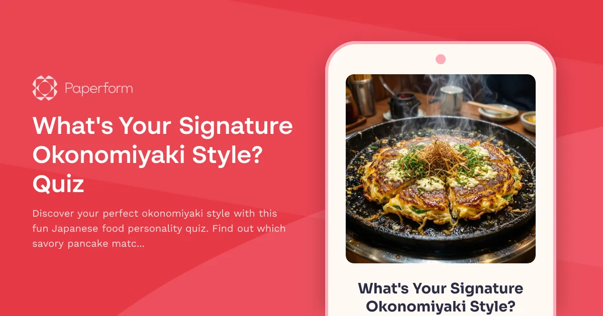 What's Your Signature Okonomiyaki Style? Quiz