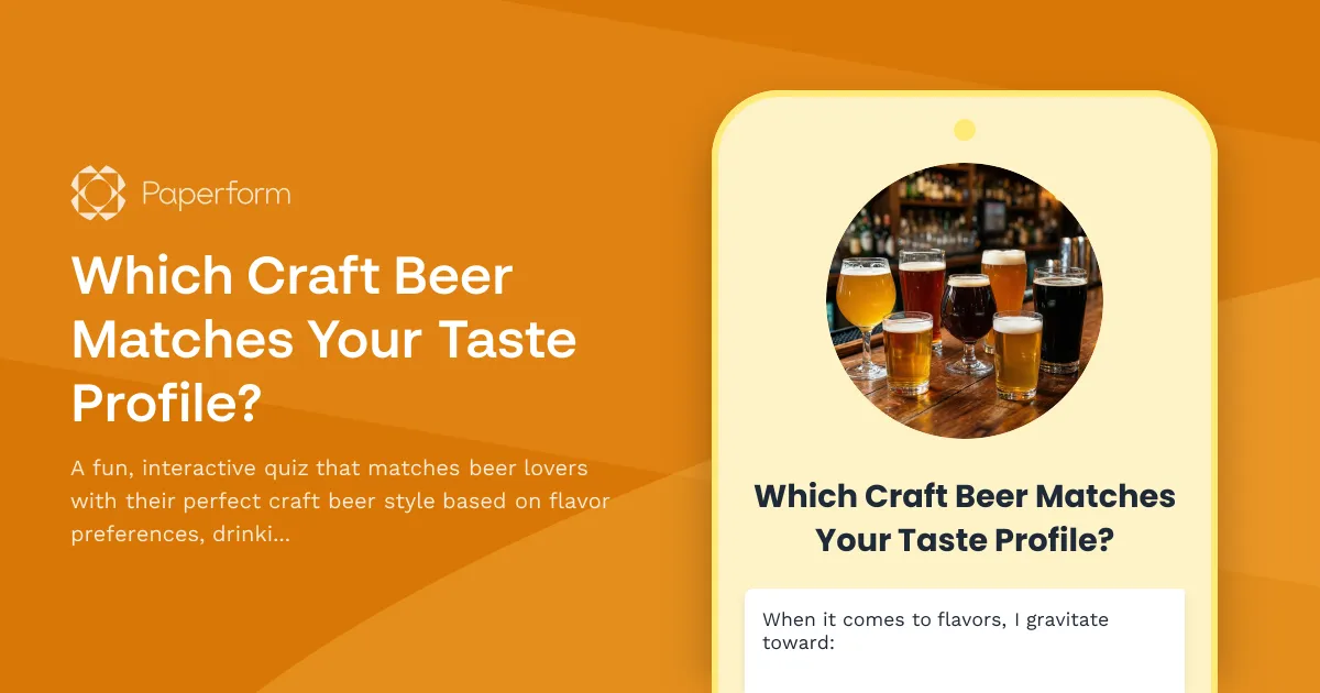 Which Craft Beer Matches Your Taste Profile?