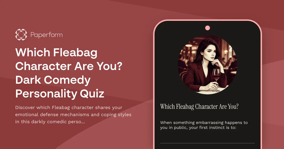 Which Fleabag Character Are You? Dark Comedy Personality Quiz