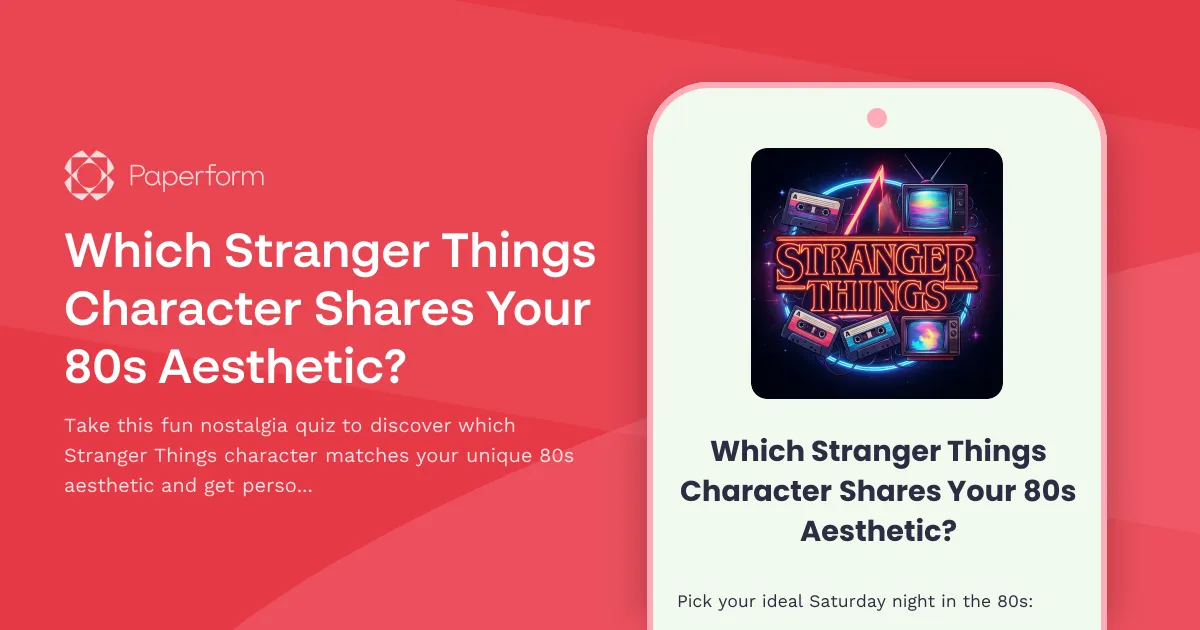 Which Stranger Things Character Shares Your 80s Aesthetic?