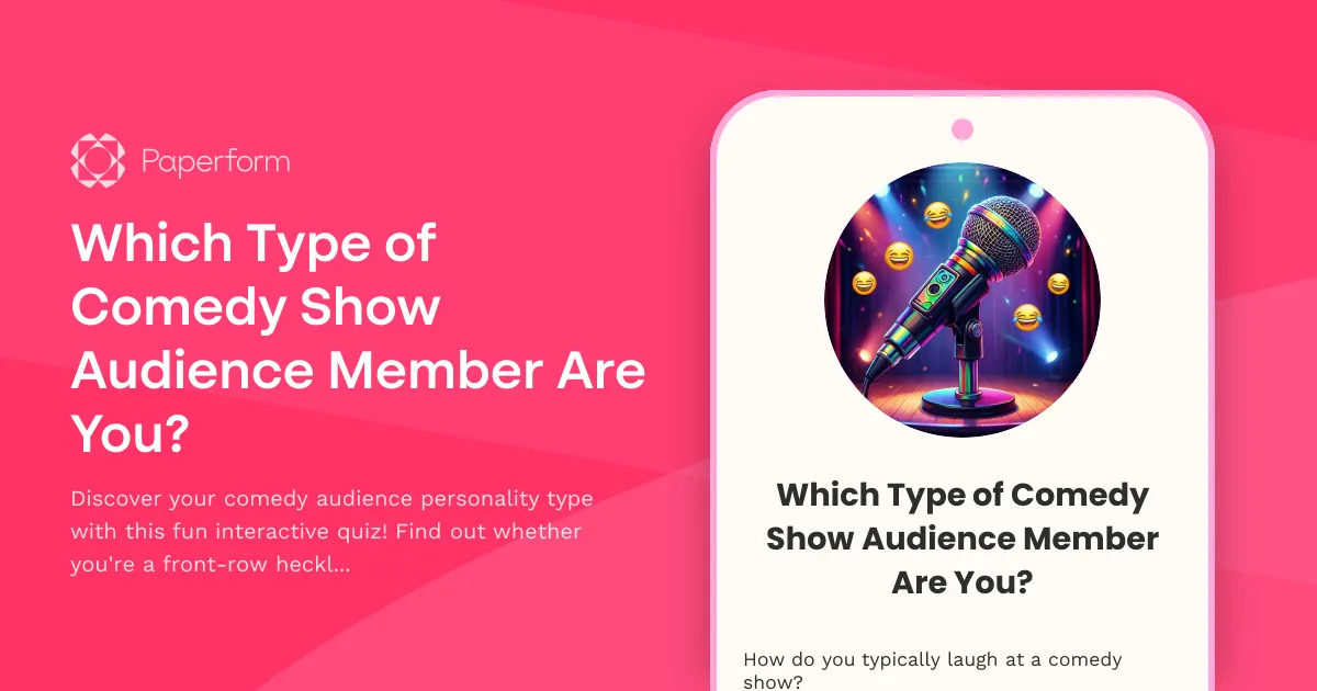 Which Type of Comedy Show Audience Member Are You?