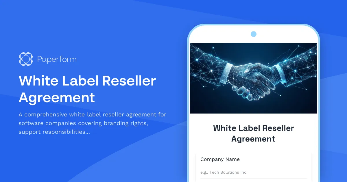 White Label Reseller Agreement