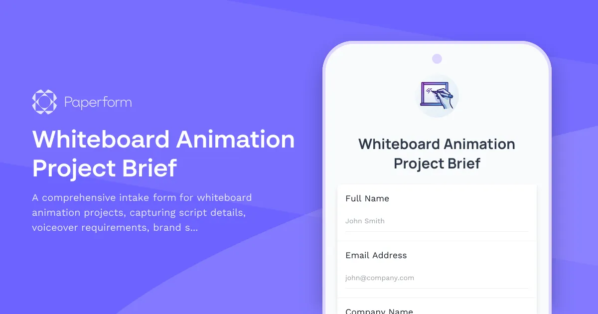 Whiteboard Animation Project Brief