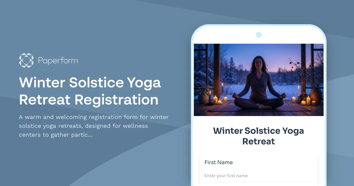 Winter Solstice Yoga Retreat Registration