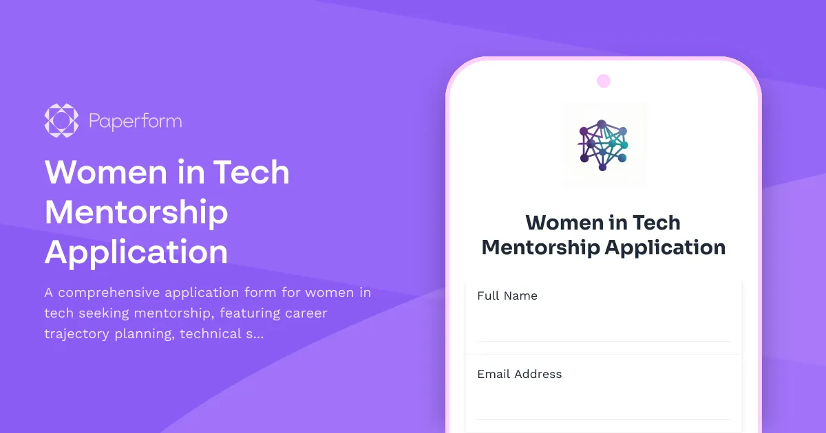 Women in Tech Mentorship Application