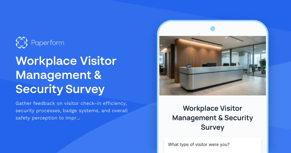 Workplace Visitor Management & Security Survey