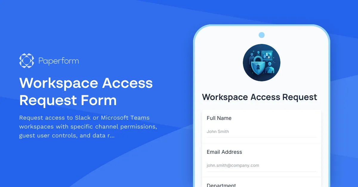 Workspace Access Request Form
