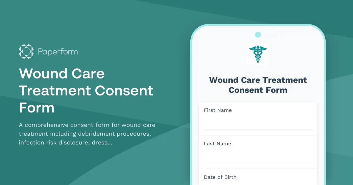 Wound Care Treatment Consent Form