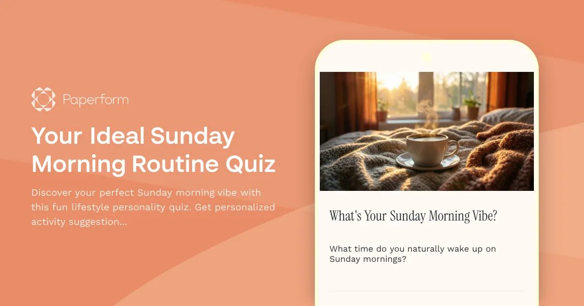 Your Ideal Sunday Morning Routine Quiz