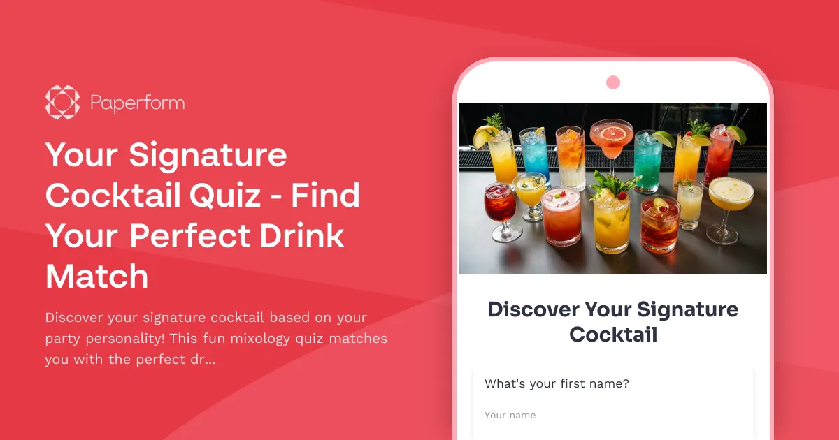 Your Signature Cocktail Quiz - Find Your Perfect Drink Match