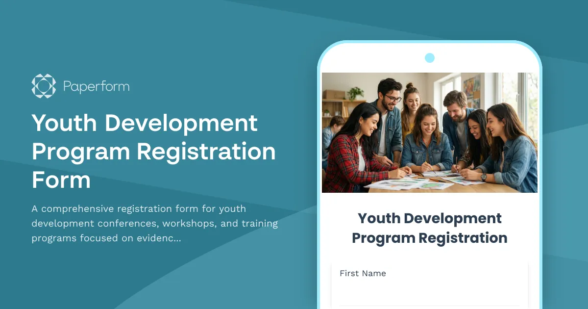 Youth Development Program Registration Form