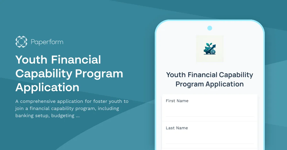 Youth Financial Capability Program Application
