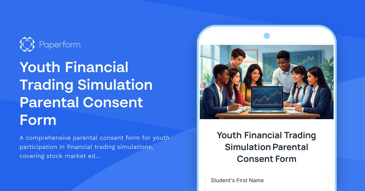 Youth Financial Trading Simulation Parental Consent Form